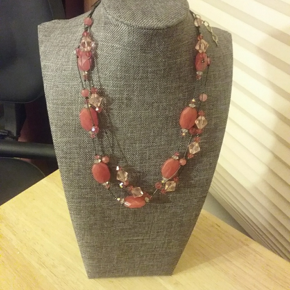 Debby Reid Peach Crystal Necklace